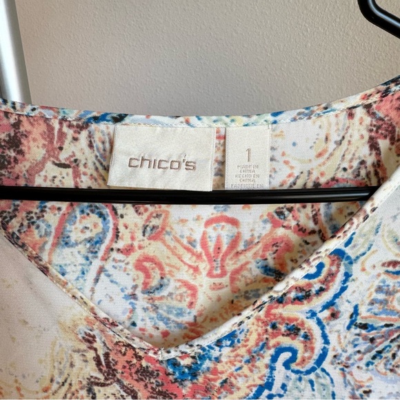 Chico’s Brit Mixed Paisley Top - Picture 3 of 6